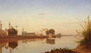 Utsikt over Nilen i Nedre Egypt, ca. 1840